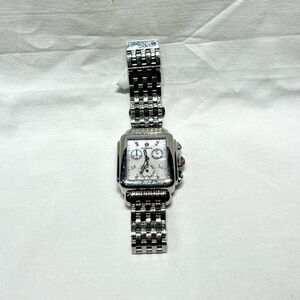 Michele Deco Stainless Diamond Watch